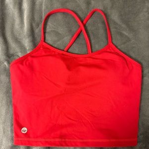 Cherry Red Senita Athletics Crop Top